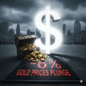 Gold Prices Plunge 6% in Sharp Market Correction Amid Dollar Strength