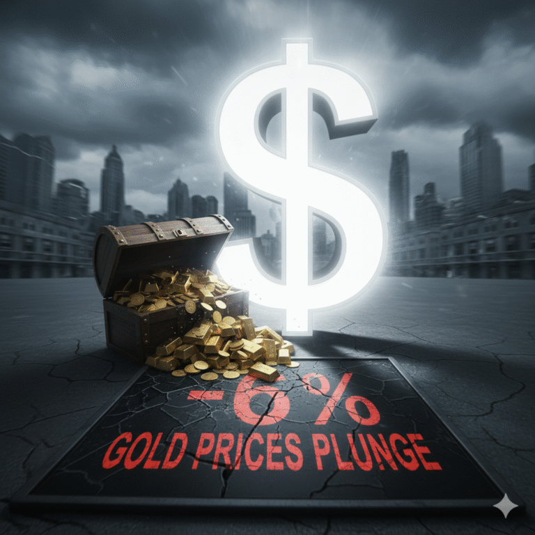 Gold Prices Plunge 6% in Sharp Market Correction Amid Dollar Strength